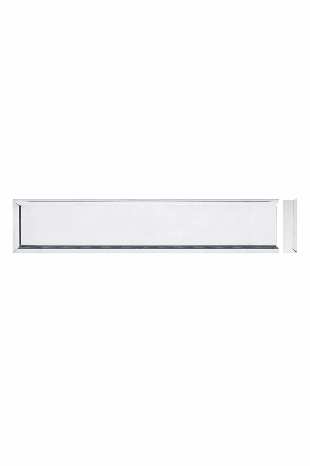 Paslanmaz Krom Metal Plakalık 52.7cm X 11.5cm 2 Adet