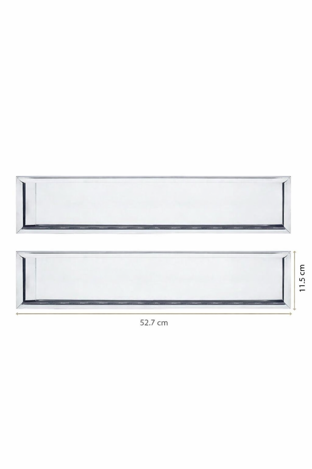 Paslanmaz Krom Metal Plakalık 52.7cm X 11.5cm 2 Adet