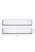 Paslanmaz Krom Metal Plakalık 52.7cm X 11.5cm 2 Adet