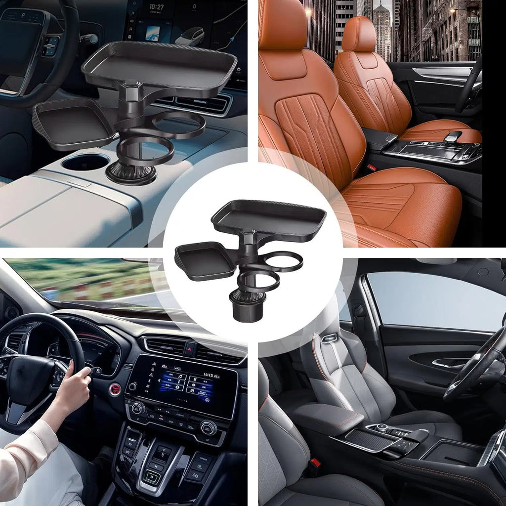 4’ü 1 Arada Döner Araba Bardak Tutucu – 360° Ayarlanabilir Çok Amaçlı Bardaklık & Organizer