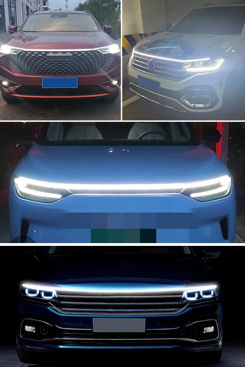 Ön Kaput LED Şerit Işık – Açılış Animasyonlu Beyaz DRL Neo