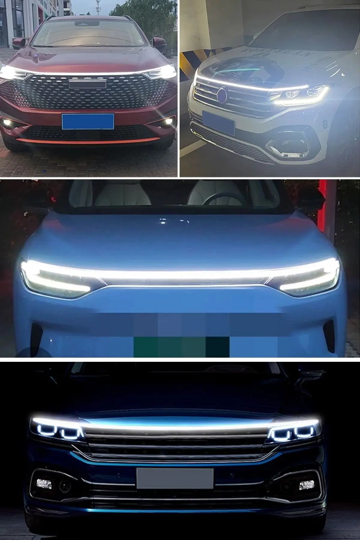 Ön Kaput LED Şerit Işık – Açılış Animasyonlu Beyaz DRL Neo