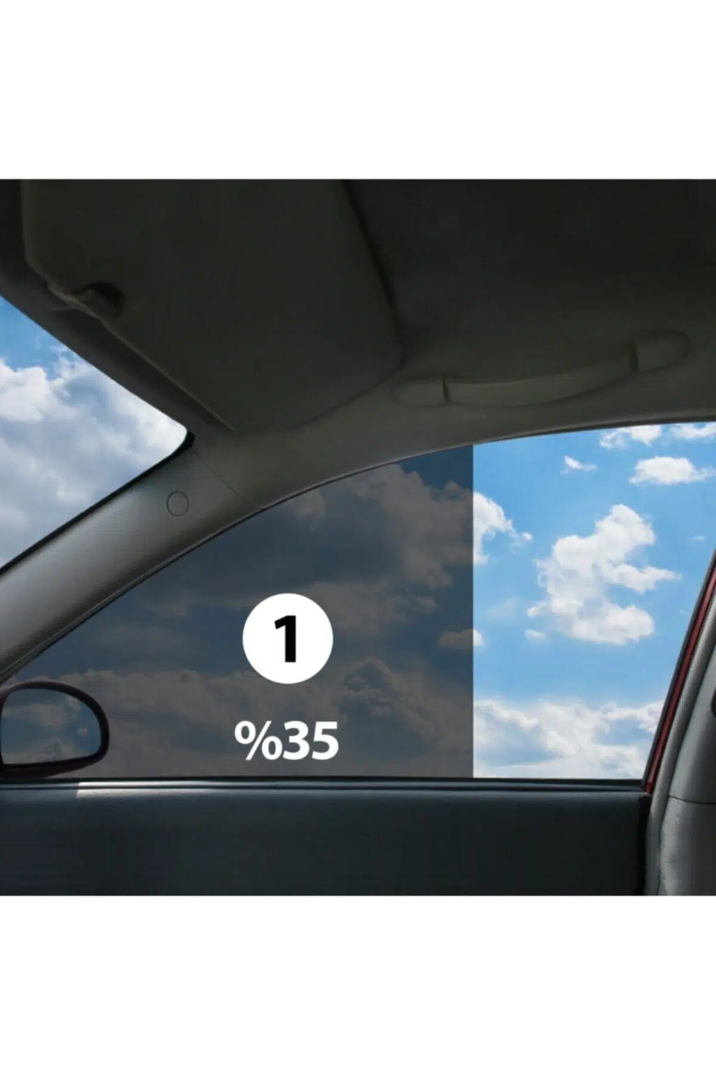 Oto Cam Filmi Çizilmez 1. Kalite 50 cm x 6 Metre %35 Koyuluk – 1 Numara Açık Ton Araç Cam Filmi