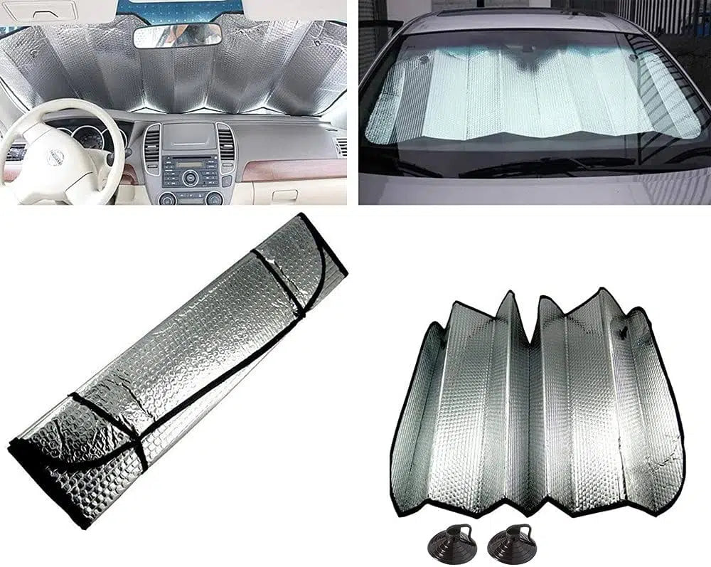 Oto Araç Güneşlik Ön Cam Katlanabilir Alüminyum Yansıtıcı Güneşlik – Vantuzlu