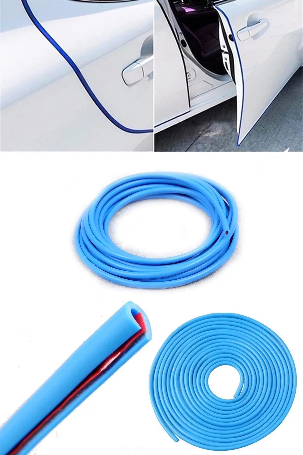 Araç Kapı Koruma Fitili U Tip 6 Metre – Çarpma ve Çizik Önleyici Oto Kapı Koruyucu Şerit