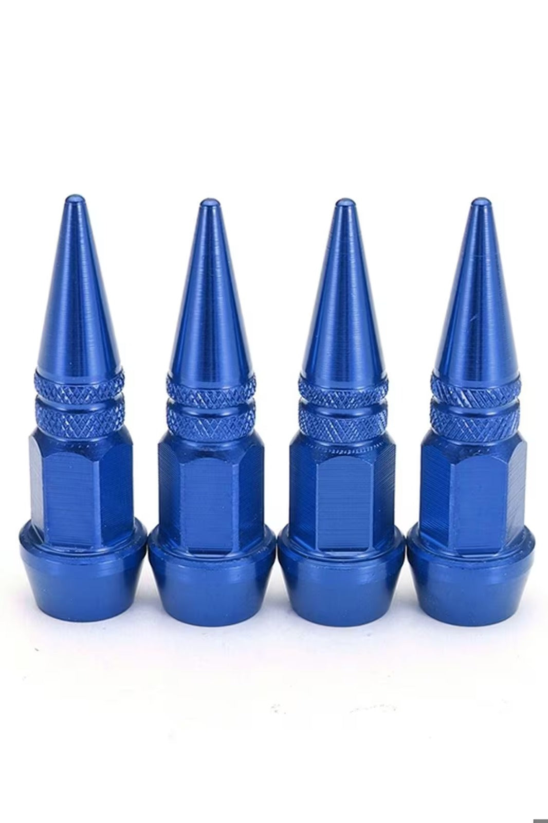 Oto Araba Sibop Kapağı Metal Sivri 4’lü Set – Mavi 45 mm Lastik Kapakları